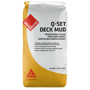 MERKRETE 50LB GREY Q-SET DECK MUD PORTLAND CEMENT MORTAR BED UNDERLAYMENT