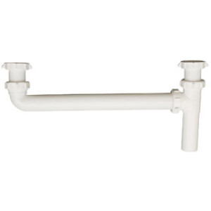PLUMB PAK PP925W END OUTLET CONT WASTE SLIP JOINT & DIRECT CONNECT 16" W/TEE