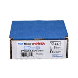 NORTON 68447 5" MESH POWER CERAMIC DISCS 150 GRIT JOB PACK BULK 50PK