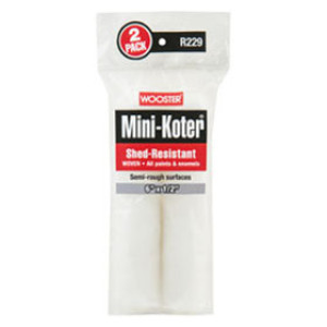 WOOSTER R229 6" X 1/2" MINI-KOTER SHED-RESISTANT WOVEN ROLLER COVER 2-PACK