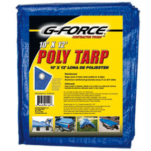 G-FORCE 90120 10' X 12' BLUE ALL PURPOSE TUFF TARPAULIN