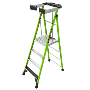 LITTLE GIANT 19304 FORTRESS IAA 4' FIBERGLASS PLATFORM LADDER WITH WRAPAROUND