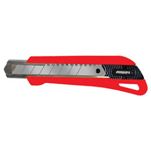 ALLWAY TOOLS 07700 KS7 18MM DELUXE BREAK-A-WAY KNIFE MIXED NEON COLORS