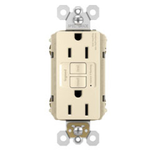 RADIANT 1597TRLACCD4 15A GFCI SELF TEST TAMPER-RESISTANT OUTLET LIGHT ALMOND