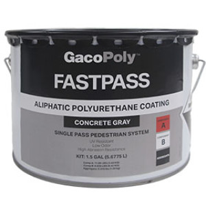 GACO FP6522P-1.5K 1.5GAL FASTPASS GREY POLYURTHNE PEDESTRIAN DECK COATING KIT