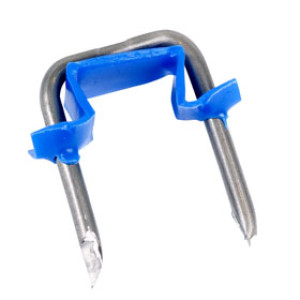 GARDNER BENDER MSI-1525T 1/2" METAL STAPLE WITH INSULATED STRAP BLUE 15/CARD