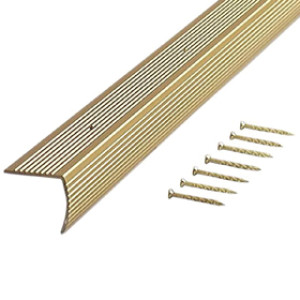 MD BUILDING 79103 1-18" X 72" FLUTED STAIR EDGING IN SATIN BRASS