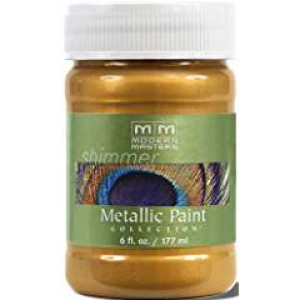 MODERN MASTERS ME660-06 6 OZ PHARAOH'S GOLD SATIN METALLIC PAINT SEMI-OPAQUE