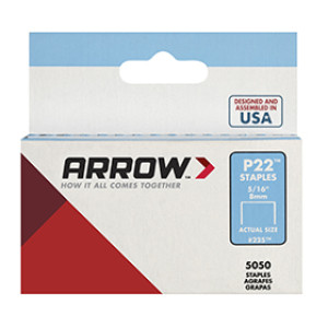 ARROW FASTENER P22 5/16" PLIER TYPE STAPLES - 5050 PACK