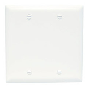 PASS & SEYMOUR  TP23WCC12 2-GANG NYLON BLANK WALL PLATE WHITE