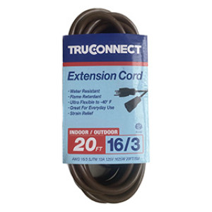 MR BRANDS 32521 20' 16/3 TRUCONNECT BROWN OUTDOOR EXTENSION CORD