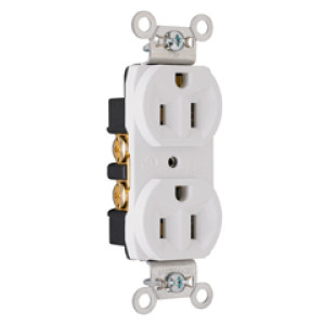 PASS & SEYMOUR  CRB5262WCC12 15A 125V CC12 CONSTRUCT DUPLEX RECEPTACLE WHITE