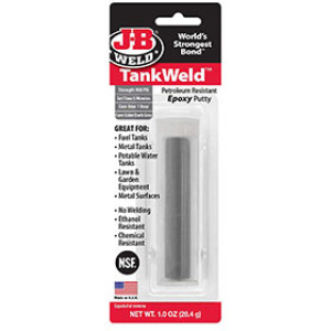J-B WELD 8217 1 OZ TANK WELD PETROLEUM RESISTANT EPOXY PUTTY CARDED