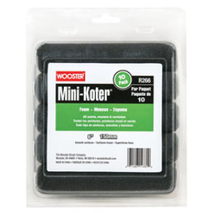 WOOSTER R166 6" MINI-KOTER FOAM CLOSED-END ROLLER COVER 10-PACK