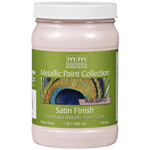 MODERN MASTERS ME794-32 30 OZ ROSE QUARTZ SATIN METALLIC PAINT SEMI-OPAQUE