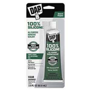 DAP 7079800755 2.8 OZ ALL PURPOSE 100% SILICONE CLEAR ADHESIVE