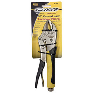G-FORCE 21304 10" CURVED JAW LOCKING PLIERS ERGO GRIP