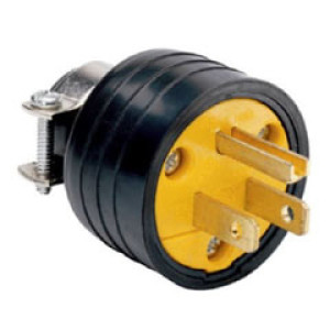 PASS & SEYMOUR  111GMCCC10 15A 125V BLACK RESIDENTIAL GRADE PLUG