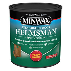 MINWAX 640500444 HELMSMAN CLEAR GLOSS WATER BASED SPAR URETHANE