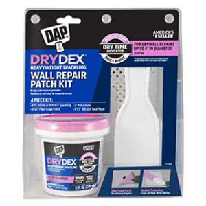 DAP 12345 8OZ DRYDEX DRY TIME INDICATOR WALL REPAIR PATCH KIT