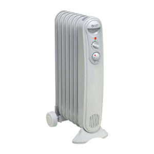 COMFORT ZONE 1250021200W OIL-FILLED RADIATOR HEATER WHITE