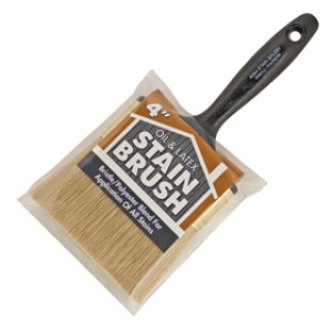 WOOSTER DIY 4054-4 4" OIL & LATEX STAIN BRUSH GOLD POLYESTER WHITE CHINA BLEND