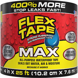 FLEX TAPE TFSMAXBLK04 4" X 25' MAX BLACK
