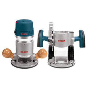 BOSCH 1617EVSPK 12 AMP 2-1/4" HP PLUNGE & FIXED BASE CORDED ROUTER COMBO KIT