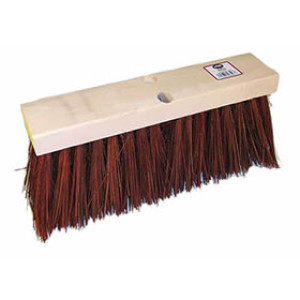 DQB 08504 16" POLY STREET BROOM 5-1/4" TRIM 2 TAPERED HANDLE HOLES