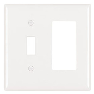 PASS & SEYMOUR  TP126WCC12 WALL PLATE TOGGLE/DECORATOR WITHOUT LINE WHITE