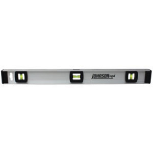 JOHNSON 1300-2400 24" ALUMINUM TOP READ LEVEL WITH RULED WORK EDGE 3 VIALS