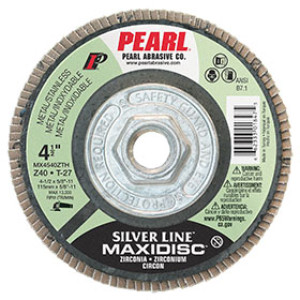 PEARL ABRASIVE MX454ZTH 4-1/2" X 5/8" 40 GRIT MAXIDISC FLAP DISC 10-PACK