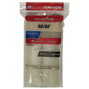 WOOSTER RR305 6-1/2" X 1/2" JUMBO-KOTER 50/50 WOOL & POLYESTER ROLLER 2-PACK