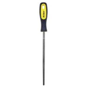 G-FORCE 21758 8" ROUND BASTARD FILE ERGO RUBBER GRIP HANDLE
