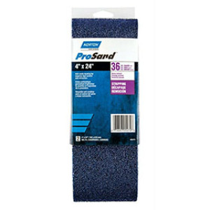 NORTON PROSAND 05474 4" X 24" P36 GRIT PORTABLE SANDING BELT HANDY PACK (2)
