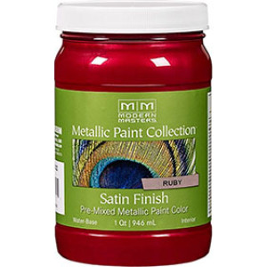 MODERN MASTERS ME795-32 30 OZ RUBY SATIN METALLIC PAINT OPAQUE