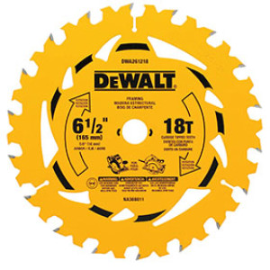 DEWALT DWA261218 6-1/2IN 18T CIRCULAR SAW BLADE