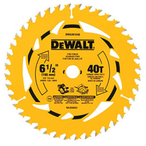 DEWALT DWA261240 6-1/2IN 40T CIRCULAR SAW BLADE