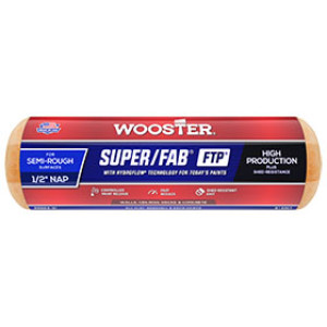 WOOSTER RR924 9" X 1/2" SUPER/FAB FTP SHED-RESISTANT KNIT ROLLER COVER