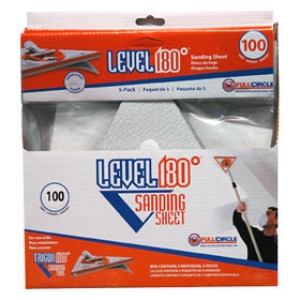 FULL CIRCLE TG220 LEVEL 180 HOOK & LOOP SANDPAPER TRIANGLES 220 GRIT 5PK 00051