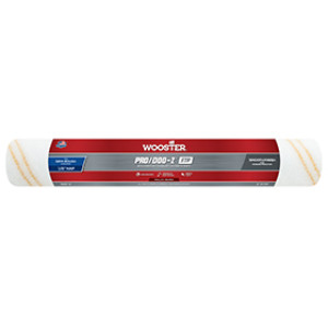 WOOSTER RR667 18" X 1/2" PRO/DOO-Z FTP WHITE/GOLD STRIPES WOVEN ROLLER COVER