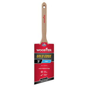 WOOSTER 5236 3" GOLD EDGE SEMI-OVAL FIRM CT POLYESTER ANGLE SASH PAINT BRUSH