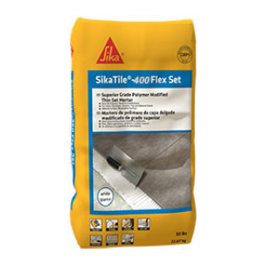 SIKATILE 400 50LB WHITE PROFESSIONAL LARGE & HEAVY POLYMERMODIFIED TILE MORTAR