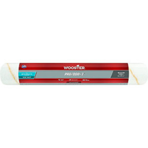 WOOSTER RR642 18" X 3/8" PRO/DOO-Z WHITE/GOLD STRIPES WOVEN ROLLER COVER