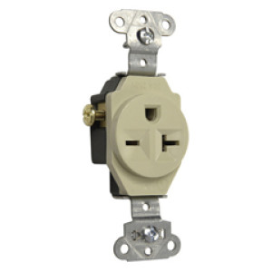 PASS & SEYMOUR  5851ICC8 20A 250V CC SPEC SINGLE RECEPTACLE IV
