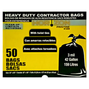 G-FORCE 44475 PRO 7 BUSHEL 50 COUNT CONTRACTOR BAGS - 3 MIL