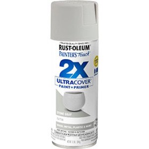 RUST-OLEUM 2X PAINTER'S TOUCH 334086 ULTRA COVER ENAMEL SATIN STONE GRAY