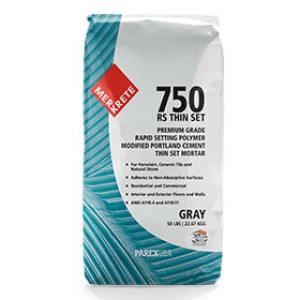 MERKRETE 750 25LB GREY PREMIUM RAPID SETTING POLYMER-MODIFIED THINSET MORTAR