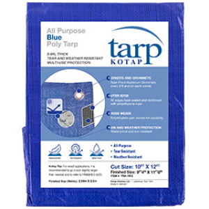 KOTAP AMERICA LTD TRA-1012 10' X 12' BLUE ALL PURPOSE TUFF TARPAULIN