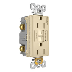 RADIANT 1597ICCD12 15A GFCI SELF TEST OUTLET IVORY